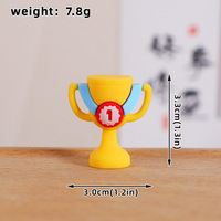Thème sportif - Trophées de football, baseball, rugby - Figurines en caoutchouc souple pour objets de présentation et décorations de gâteaux