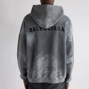 Sudadera con capucha lavada con piedra ácida de gran tamaño, ropa de calle personalizada 2025 - Product Image 3