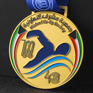 制造奖牌行业廉价金属锌合金压铸奖牌定制射击游泳足球多重运动奖牌 - Product Image 4