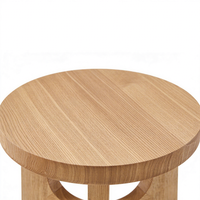 Table d'appoint ronde au design minimaliste moderne, durable, en panneau de bois, pour le salon, idéale pour le café et les réceptions