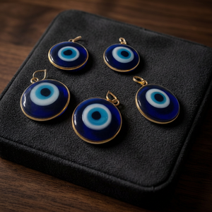 Custom Made Conifer Evil Eye Crystal & Lampwork Glass Pendants in Multi Color Aigs Certificate for Jewelry Designers <b>Bead</b> Stores - Product Image 3