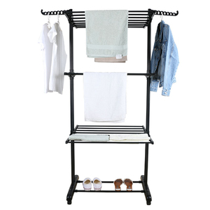 SANIPRO Vente en gros d'usine Étagères de rangement pliables à 4 niveaux pour serviettes <span class=keywords><strong>Séchoir</strong></span> à linge <span class=keywords><strong>extensible</strong></span> <span class=keywords><strong>Séchoir</strong></span> à vêtements avec roulettes - Product Image 6