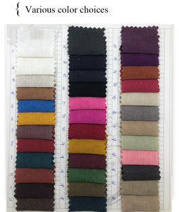 Tissu en lin ciré pur OEKO TEX 100% lin français multicolore doux tissé style uni pour canapé literie textiles de maison - Product Image 5