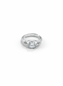 Twisted Shank Lab Grown Diamond Engagement <b>Ring</b> 925 <b>Silver</b> / 10KT 14KT 18KT White Gold <b>Solitaire</b> <b>Ring</b> For Sale - Product Image 2