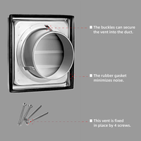 Grille d'aération extérieure carrée moderne en acier inoxydable 304 Lishine, grille à gravité pour systèmes CVC, hôpitaux, gymnases, entrepôts
