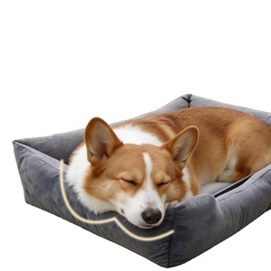 Saien Pet Bed Rectangle Memory Foam Soft Touch Durable Fabric Cat <b>Dog</b> Bed Separable Pad Cooling Gel Pad Waterproof Anti Scratch - Product Image 2