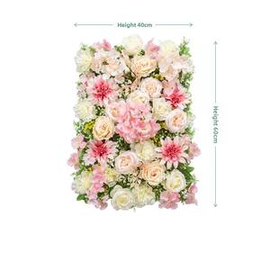 Planta Artificial Verde, Rosa, Fondo Floral, Tela para Pared, Decoraciones de Pared para Bodas, Flores de Rosa Artificiales - Product Image 1