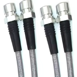 Kit <span class=keywords><strong>de</strong></span> conduites <span class=keywords><strong>de</strong></span> <span class=keywords><strong>frein</strong></span> tressées en acier inoxydable HaoFa sur mesure (avant et arrière), raccords AN3 M10*1 femelle/femelle - Product Image 1