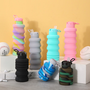 Silicone <b>Foldable</b> <b>Water</b> <b>Bottle</b> Unisex Travel Sports <b>Water</b> Cup Large-Capacity Storage <b>Foldable</b> <b>Water</b> Cup - Product Image 1