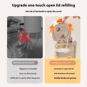 Новинка 2024: Дозатор для масла 2-в-1 с распылителем и бутылкой для наливания, интегрированные стеклянные бутылки для приправ, диспенсер для масла 2-в-1 - Product Image 2
