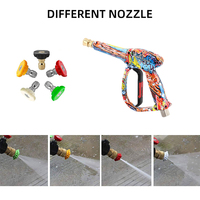 Kit de pistolet de pulvérisation de lave-auto haute pression Graffiti coloré à la mode avec raccords à connexion rapide