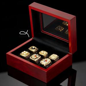 Juego de Anillos de Campeonato de los Pittsburgh Steelers de Aleación al por Mayor, Años 1974, 1975, 1978, 1979, 2005 y 2008, <span class=keywords><strong>6</strong></span> Anillos más Caja de Exhibición de Madera - Product Image 3