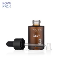 Flacons compte-gouttes d'huile capillaire à épaulement plat de 1oz Flacon en verre cosmétique de 30ml Flacon de sérum en verre ambré givré avec compte-gouttes noir