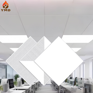 Panneaux de <span class=keywords><strong>plafond</strong></span> en aluminium perforé moderne 60x60 en fibre de verre pour usage hôtelier, forme carrée, ignifuges - Product Image 1