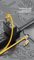 Câble de charge 4-en-1 en alliage de zinc Type-C super rapide 240W pour ordinateurs portables, compatible avec les câbles de charge rapide OPPO et vivo
