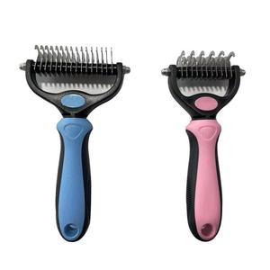<b>Pet</b> Detangling Comb Double Sided Dog Grooming <b>Brush</b> Plastic Stainless Steel Large Size - Product Image 4