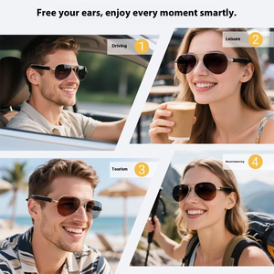 2025 F18 Outdoor Smart Glasses Audio BT <strong>Speaker</strong> AI Translation Wireless Music Portable Wearable Headset Magnetic Charging <strong>AR</strong> - Product Image 5