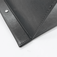 Carte de menu grise de haute qualité A4, couverture de menu en PU avec reliure à vis, couvertures en cuir pour menu de restaurant