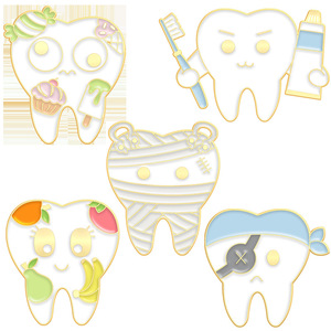 Diseño personalizado lindo <span class=keywords><strong>dientes</strong></span> broche médico esmalte Pin Oral Doctor enfermera solapa insignia para el Día Nacional o Halloween - Product Image 4