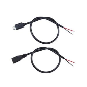 สายชาร์จไมโครยูเอสบีแบบสากล ความยาว 10 ซม. 20 ซม. ความเร็วสูง 4 สาย สำหรับถ่ายโอนข้อมูล ไมโครยูเอสบี แบบปลายเปิด - Product Image 1