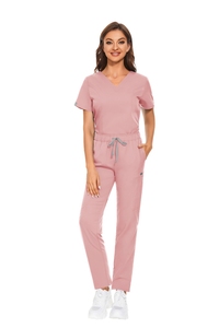 2025 clásicos personalizados al por mayor elástico TRS cuello en V recto quirúrgico uniforme de enfermería médico Scrub Set mujeres Hospital clínica - Product Image 3