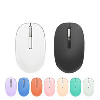 Penjualan laris Mouse USB optik nirkabel 2.4G Mouse tombol 3D Mini dengan kemasan Logo warna OEM untuk PC kantor MW-054L