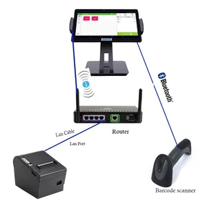 Conjunto completo de tableta Android, sistema Pos, caja registradora, Terminal Pos, punto de venta, novedad, 10 pulgadas