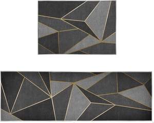 2pcs/<b>sets</b> Fashionable Nordic Style Kitchen Crystal Velvet Floor <b>Mat</b> Household Carpet Long Strip Door <b>Mat</b> Modern Home Decor - Product Image 6