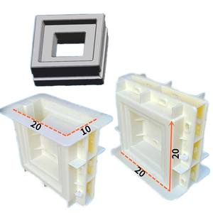 Cetakan ABS Modern Dua Sisi untuk Panel Jendela, Cetakan Beton Blok Dekoratif, Presisi Tinggi, Plastik dengan Finishing Poles - Product Image 1