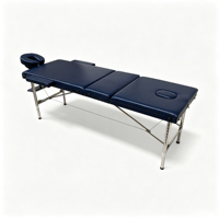 Table de massage portable 3 sections, lit de spa pour extensions de cils, lit de thérapie avec appui-tête détachable – Vente chaude