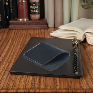 Customized Crazy Horse Leather Card Holder Wallet Handmade Mini Coin Purse with Hand Stitch Credit Card Sleeve Genuine Leather - Product Image 5