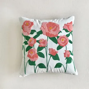 אמיטי בוהו רקמת בית חווה פרחים אקארד פוליאסטר כותנה ספה נרתיק כרית פרחוני כיסוי כרית