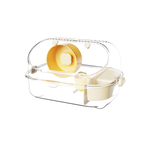 Set gabbia per criceto 6-in-1 (include accessori completi): gabbia per criceti in acrilico completamente trasparente, portatore da viaggio per criceti nani - Product Image 6
