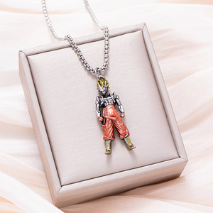 Collier en alliage avec pendentif Super Saiyan, personnage de dessin animé, cadeau unisexe, bijoux - Product Image 1