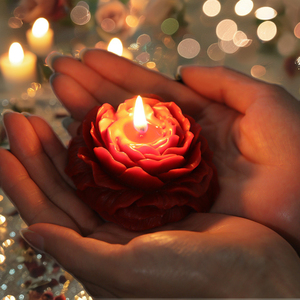 A forma di fiore carino peonia intaglio aromaterapia candele profumate all'ingrosso per il matrimonio di natale & decorazioni per la casa - Product Image 4
