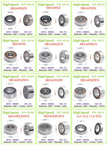 Pieza de mano dental de alta velocidad de 40000 RPM que lleva 1/8x1/4x7/64 pulgadas R144ZZ R144 SR144 ZZ bolas de cerámica en miniatura de acero inoxidable - Product Image 6