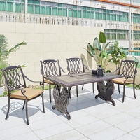 rdin salle à manger ensembles longs 4-6 personnes meubles de salle à manger extérieur Patio terrasse Gongfu thé Table et chaises