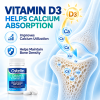 Comprimés de Calcium et Vitamine D3 OEM ODM pour la Nutrition Osseuse et Dentaire, Complément Alimentaire Minéral, Marque Privée, Vente en Gros, Formule Personnalisée en Usine