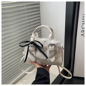 Nouvelle tendance de la mode, sac à main carré petit et élégant, multicolores, rétro, style fille branchée, sac bandoulière avec nœud en dentelle - Product Image 6