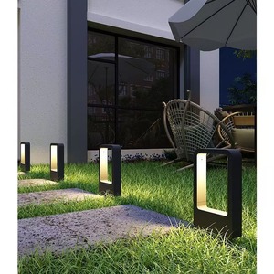 Lampes solaires de jardin minimalistes modernes, LED, étanches, luminaires d'extérieur pour allées de jardin - Product Image 1