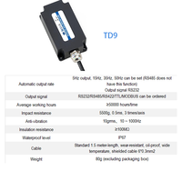 Capteur d'inclinaison dynamique et statique à double mode 3 axes haute précision TD9-DI