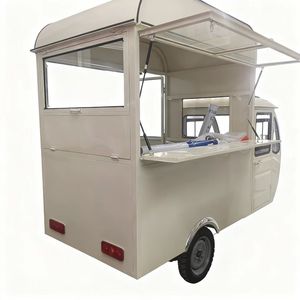 Carrito de Comida Móvil para Exteriores de Tamaño Personalizado, Acero Galvanizado, 3 Ruedas, Calentador Integrado, Camión Multifuncional para Venta de Aperitivos - Product Image 3