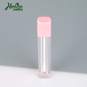 Tube plastique vide personnalisé pour gloss à lèvres, transparent, carré, en plastique, avec <span class=keywords><strong>baguette</strong></span>, récipient rose, pièces, 5ml - Product Image 3