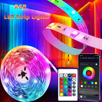 Ruban LED RGB 5m 10m 20m 30m, éclairage LED, synchronisation musicale via application, ruban flexible, lumières LED pour décoration de chambre, fête, rétroéclairage TV