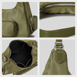 Wholesale Fashion Lady Punk Crescent <b>Hobo</b> <b>Bag</b> Multi-Pocket Motorcycle Hip Pack Casual Adjustable Shoulder <b>Crossbody</b> Water - Product Image 5