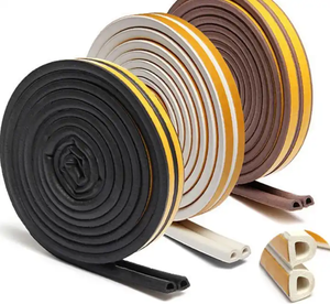 OEM مقاوم للغبار حرف D مستطيل الشكل مسطح نافذة باب صوتي بولي كلوريد الفينيل epdm سيليكون مطاط شريط ذاتي اللصق للأماكن المعاصرة إغلاق باب - Product Image 2