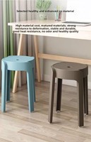 Tabouret rond en plastique épaissi de style nordique, tabouret empilable pour adulte, tabouret de table à manger, chaise de rechange pour la maison, tabouret haut