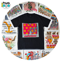 Autocollants de logo en plastisol Huaga personnalisés pour la fête des pères, lavables, écologiques, en PET, pour transfert thermique, impression numérique sur t-shirts