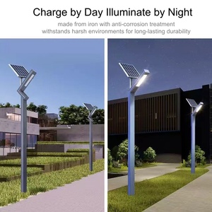 Lampadaire en aluminium profilé intégré, lampadaire solaire de jardin, éclairage <span class=keywords><strong>extérieur</strong></span> à LED, lampes en aluminium, IP65, alimenté par énergie solaire - Product Image 2
