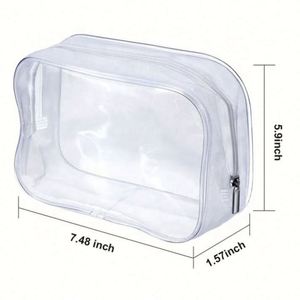 Custom Promotional <b>Gift</b> Transparent Travel Storage Waterproof PVC Zipper Fashion Makeup Pouch Bag Cosmetic Bag with Logo - Product Image 5